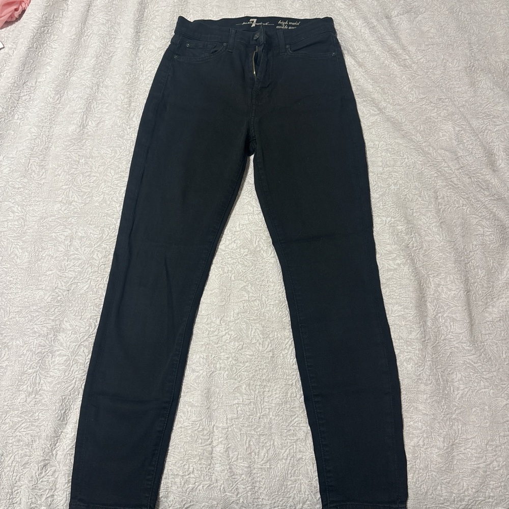 Black Skinny Seven Jeans